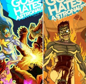 God Hates Astronauts #1 & #2 covers